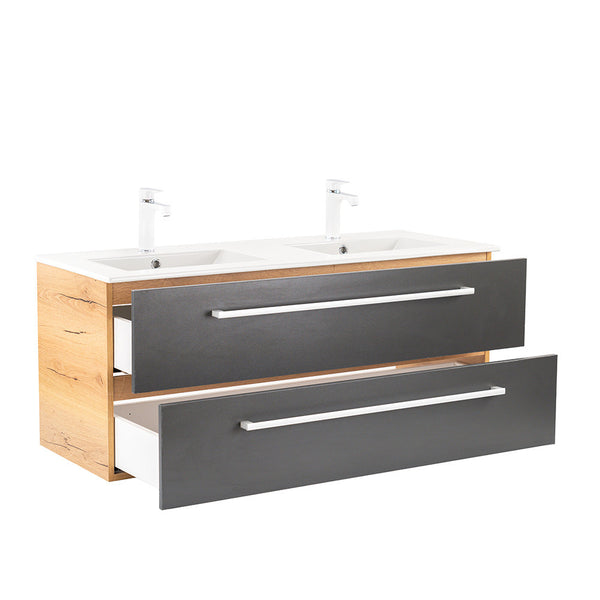 Leziter Masca chiuveta baie Vario Clam 120 cu lavoar, stejar-antracit