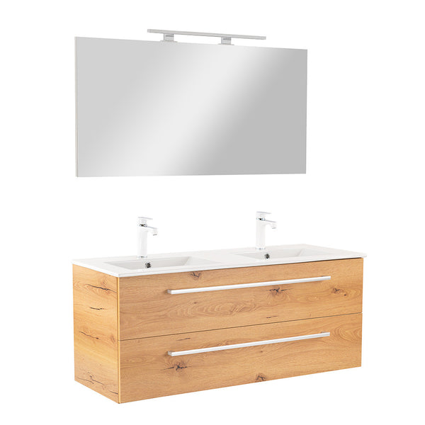 Leziter Set mobilier baie Vario Clam 120, stejar-stejar