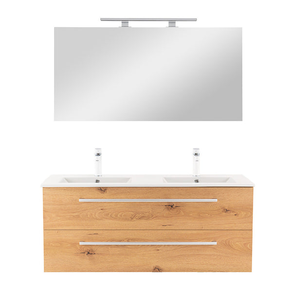 Leziter Set mobilier baie Vario Clam 120, stejar-stejar