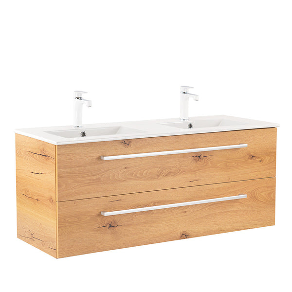 Leziter Masca chiuveta baie Vario Clam 120 cu lavoar, stejar-stejar