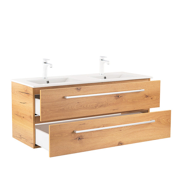 Leziter Masca chiuveta baie Vario Clam 120 cu lavoar, stejar-stejar