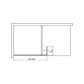 Leziter Cabină de duș Walker walk-in WI01-10 100x195 cm, cu sticlă de 8 mm