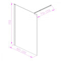 Leziter Cabină de duș Walker walk-in WI01-10 100x195 cm, cu sticlă de 8 mm