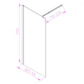 Leziter Cabină de duș Walker walk-in WI01-90 90x195 cm, cu sticlă de 8 mm