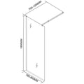 Leziter Cabină de duș River walk-in 80x190 cm neagră