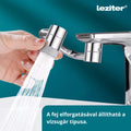 Leziter Extensie flexibilă pivotantă pentru robinet negru