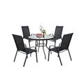 Leziter Set mobilier de grădină Tanger 4+1 negru