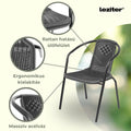 Leziter Set mobilier de grădină Lund 4+1 negru