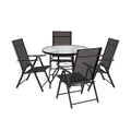 Leziter Set mobilier de grădină Tessa 4+1 negru