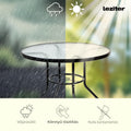Leziter Set mobilier de grădină Tessa 4+1 negru