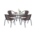 Leziter Set mobilier de grădină Lund 4+1 maro