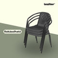 Leziter Set mobilier de grădină Rozetta 4+1 negru