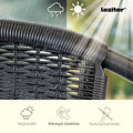Leziter Set mobilier de grădină Rozetta 4+1 negru