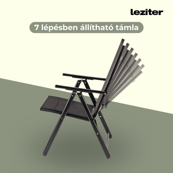 Leziter Set mobilier de grădină Amira 4+1 negru