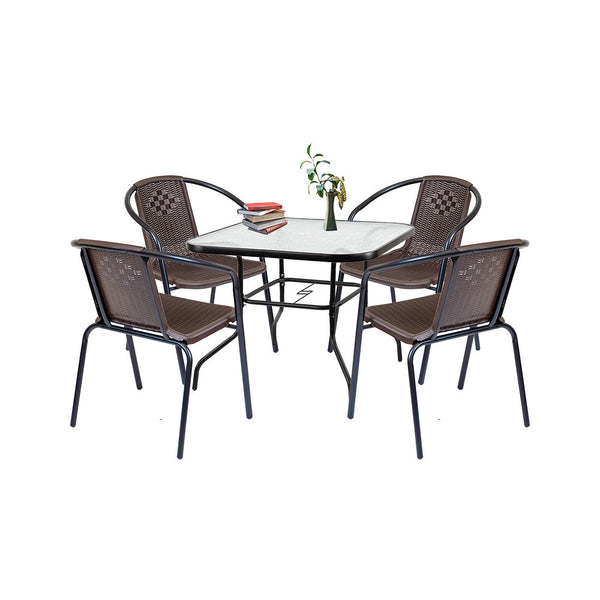 Leziter Set mobilier de gradina Rozetta 4+1 maro