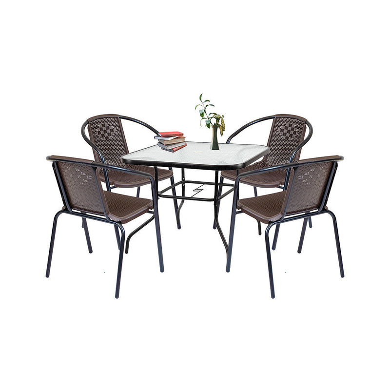 Leziter Set mobilier de gradina Rozetta 4+1 maro