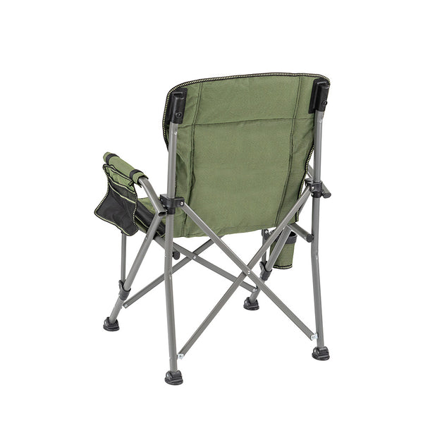 Leziter Scaun de pescuit Leziter Comfort Plus cu cotieră și suport pentru pahare verde