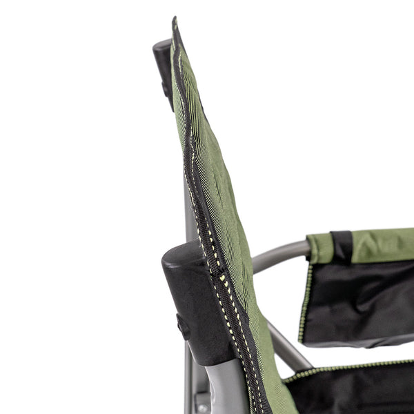 Leziter Scaun de pescuit Leziter Comfort Plus cu cotieră și suport pentru pahare verde