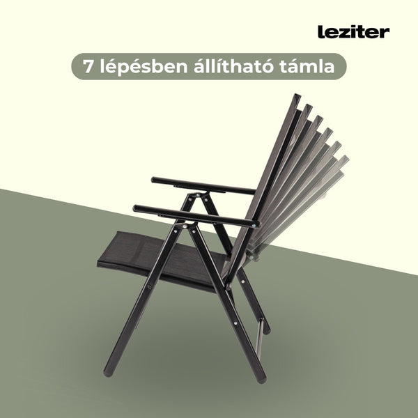 Leziter Scaun de grădină pliabil Lugo cu cadru metalic