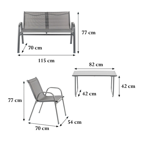 Leziter Set mobilier de grădină Lorca 4+1