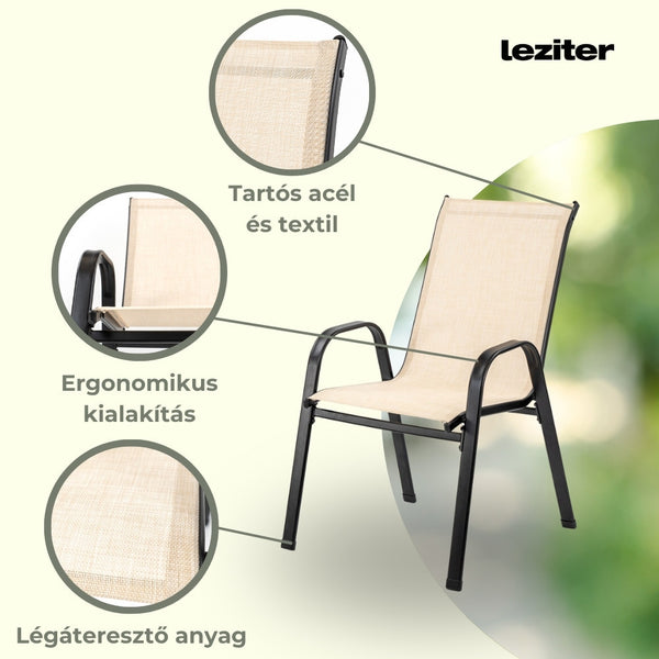 Leziter Scaun de grădină Como, bej