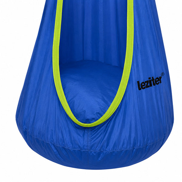 Leziter Leagăn agățat confortabil cu tampon de picurare și pompă albastru