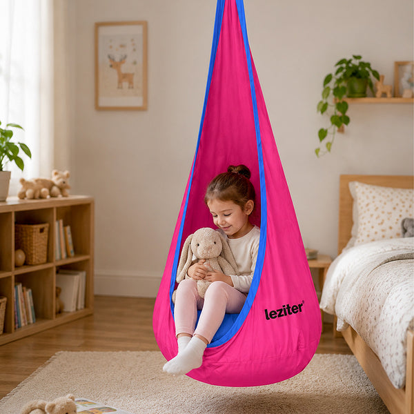 Leziter Cosy Pendant Drip Swing cu pernă și pompă Roz