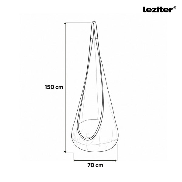 Leziter Cosy Pendant Drip Swing cu pernă și pompă Roz