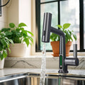 Leziter Robinet mixer pentru chiuveta de bucătărie Mara cu cap multifuncțional cu afișaj digital gri
