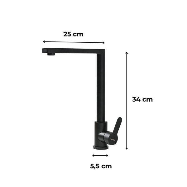 Leziter Valen robinet chiuvetă negru
