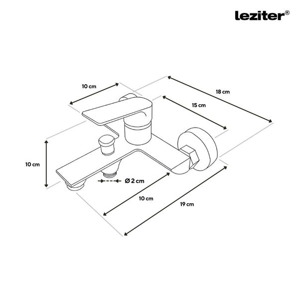 Leziter Auri robinet de umplere baie crom