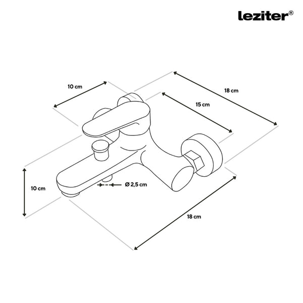 Leziter Evos robinet de umplere baie crom