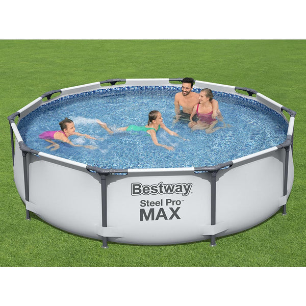 Piscina cadru metalic Bestway, 305x76 cm, 4.700 litri, cu pompa de filtrare