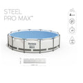 Piscina cadru metalic Bestway, 305x76 cm, 4.700 litri, cu pompa de filtrare