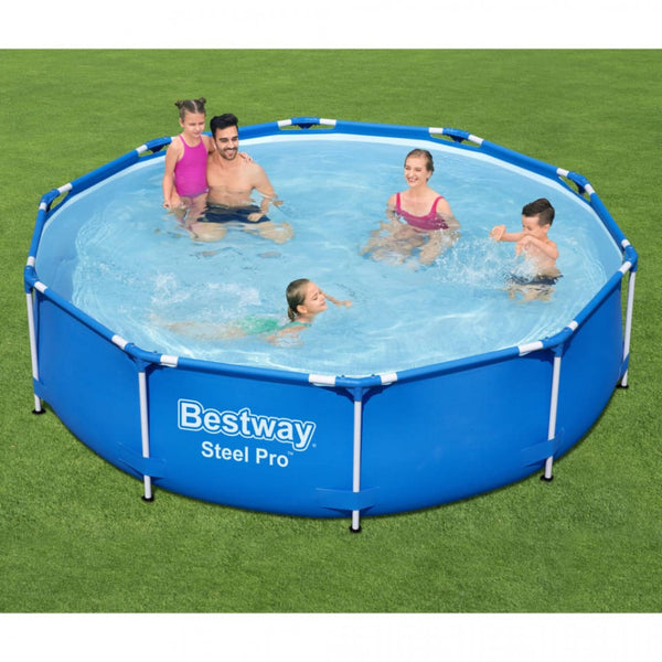 Piscina cadru metalic Bestway, 305x76 cm, 4500 litri, cu pompa de filtrare
