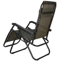 Sezlong pliabil cu spatar reglabil, structura metalica, material textilene, 175x67 cm, maro