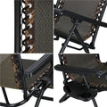 Sezlong pliabil cu spatar reglabil, structura metalica, material textilene, 175x67 cm, maro