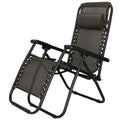 Sezlong pliabil cu spatar reglabil, structura metalica, material textilene, 175x67 cm, maro