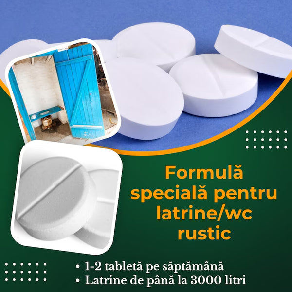 🚚 Bioactivator Buha SepticPro, tratament pastile pentru WC, Hazna, Latrina sau Closet, 52 de pastile, 6-12 luni - Cu Transport Gratuit!