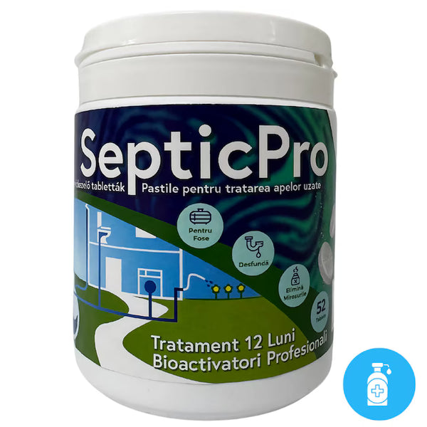🚚 Pastile pentru fosa septica, bioactivatori cu actiune 12 luni, 52 pastile, fose pana la 3000 litri - Cu Transport Gratuit!